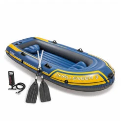 BATEAU GONFLABLE INTEX CHALLENGER 3 + 2 RAMES + GONFLEUR -Minn Kota Soldes Magasin bateau gonflable intex challenger 3 2 rames gonfleur 4