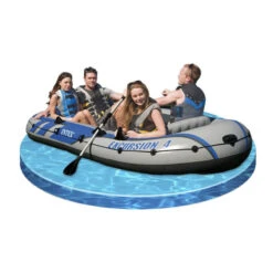 BATEAU GONFLABLE INTEX EXCURSION 4 + 2 AVIRONS + GONFLEUR -Minn Kota Soldes Magasin bateau gonflable intex excursion 4 2 avirons gonfleur 3