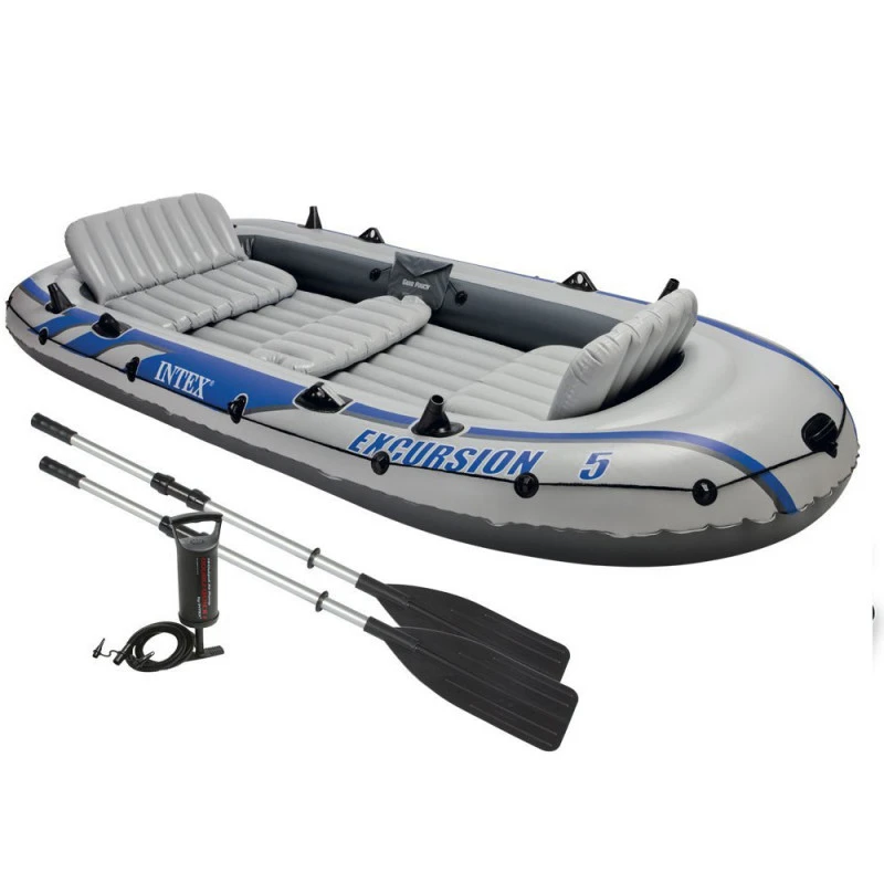 BATEAU GONFLABLE INTEX EXCURSION 5 + 2 AVIRONS + GONFLEUR 4 BATEAU GONFLABLE INTEX EXCURSION 5 + 2 AVIRONS + GONFLEUR – Image 4
