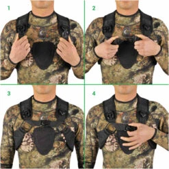 BAUDRIER OMER À LARGAGE RAPIDE 3mm NOIR -Minn Kota Soldes Magasin baudrier omer a largage rapide 3mm noir 3