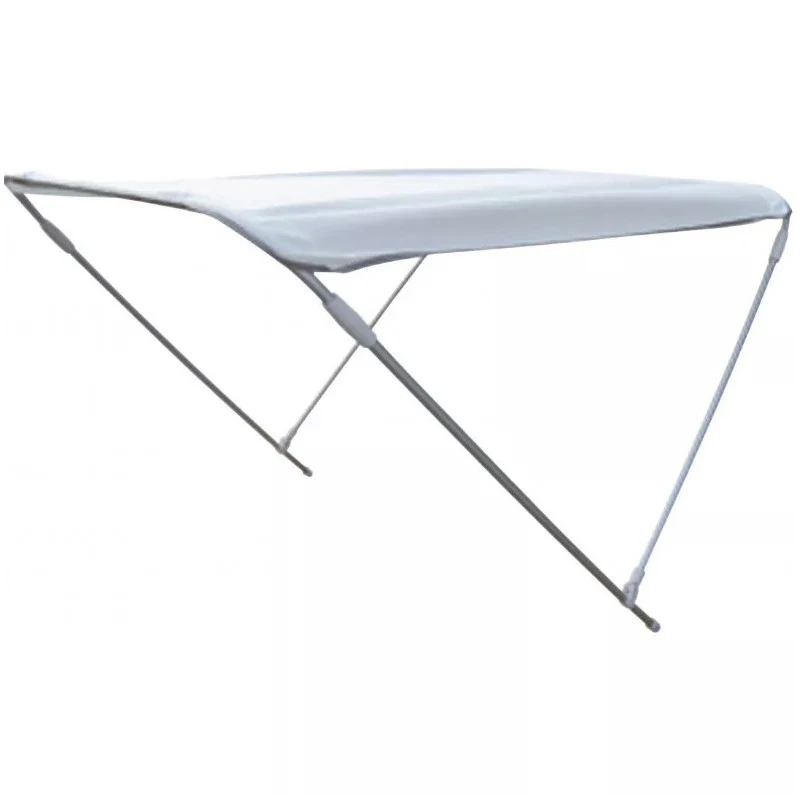 Bimini Alu Brossé 2 Arceaux - Blanc - ORANGEMARINE 150 (largeur) X 110 (hauteur) X 180 (longueur) Cm 2 Bimini Alu Brossé 2 Arceaux - Blanc - ORANGEMARINE 150 (largeur) X 110 (hauteur) X 180 (longueur) Cm – Image 2