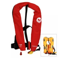 Gilet Gonflable ESSENTIAL ZIP Automatique Avec Harnais 170 N - Rouge