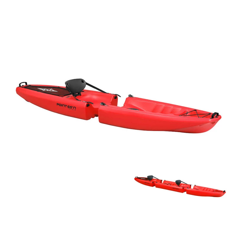 KAYAK MODULABLE SIT ON TOP POINT 65°N FALCON TANDEM ROUGE 3 KAYAK MODULABLE SIT ON TOP POINT 65°N FALCON TANDEM ROUGE – Image 3