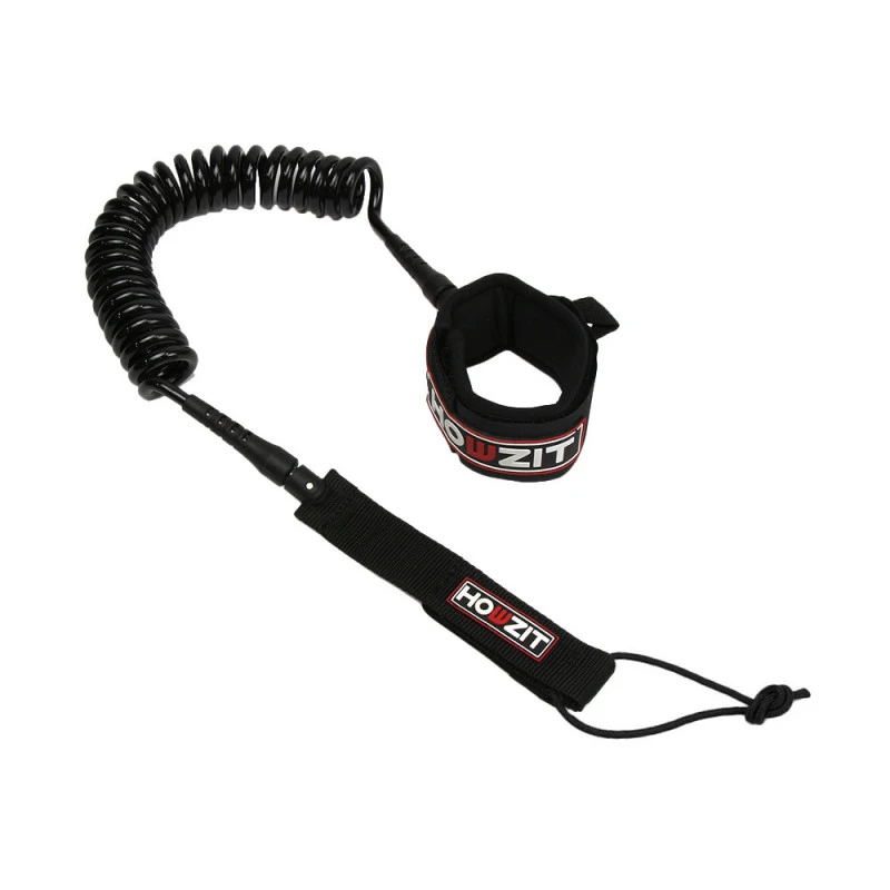 LEASH DE SUP HOWZIT COIL NOIR 9' 1 LEASH DE SUP HOWZIT COIL NOIR 9'
