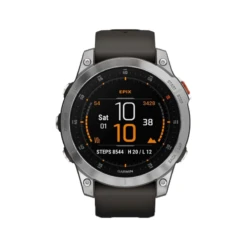 Montre EPIX (Gen2) Acier, Silver Avec Bracelet Gris - GARMIN