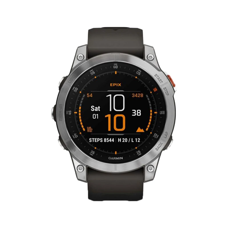 Montre EPIX (Gen2) Acier, Silver Avec Bracelet Gris - GARMIN 1 Montre EPIX (Gen2) Acier, Silver Avec Bracelet Gris - GARMIN