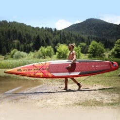 PADDLE GONFLABLE AQUA MARINA RACE 14.0 2023 -Minn Kota Soldes Magasin paddle gonflable aqua marina race 140 2022 4