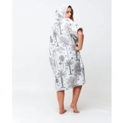 PONCHO AFTER BOTANICAL LIGHT GREY -Minn Kota Soldes Magasin poncho after botanical light grey 3