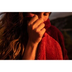 PONCHO PLAID AFTER ESSENTIAL SHERPA ROUGE TU -Minn Kota Soldes Magasin poncho plaid after essential sherpa rouge tu 3