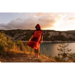 PONCHO PLAID AFTER ESSENTIAL SHERPA ROUGE TU -Minn Kota Soldes Magasin poncho plaid after essential sherpa rouge tu 5