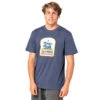 T-SHIRT RIP CURL DESTINATION ANIMALS BLEU MARINE