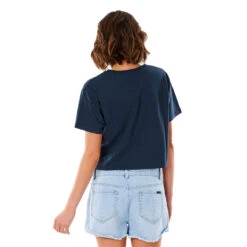 T-SHIRT RIP CURL GOLDEN STATE CROP BLEU MARINE FEMME -Minn Kota Soldes Magasin t shirt rip curl golden state crop bleu marine femme 2