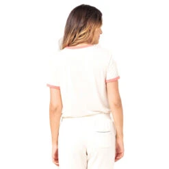 T-SHIRT RIP CURL TIKI RINGER BEIGE FEMME -Minn Kota Soldes Magasin t shirt rip curl tiki ringer beige femme 2