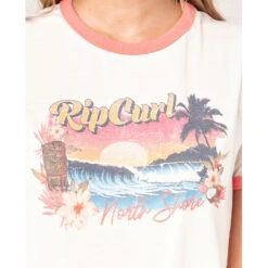 T-SHIRT RIP CURL TIKI RINGER BEIGE FEMME -Minn Kota Soldes Magasin t shirt rip curl tiki ringer beige femme 4
