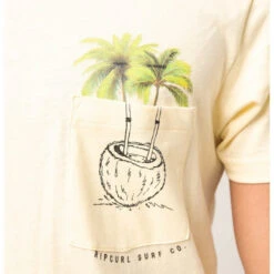 Rip Curl T-SHIRT RIPCURL IN DA POCKET TEE JAUNE CLAIR -Minn Kota Soldes Magasin t shirt ripcurl in da pocket tee jaune clair 3